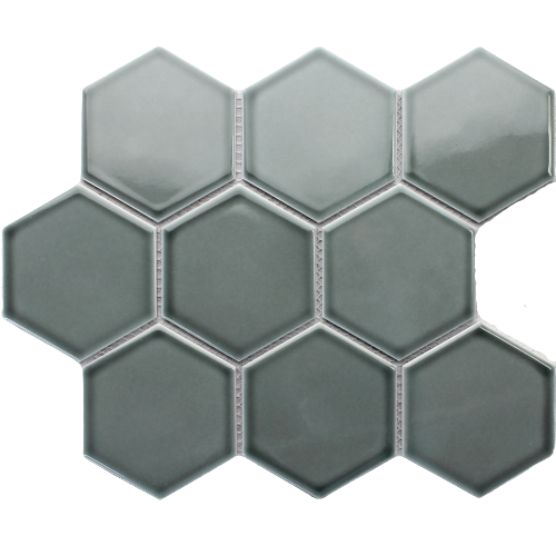 Hexagon Water Green 95x110x4.5mm
