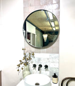 ABI Interiors Black round mirror