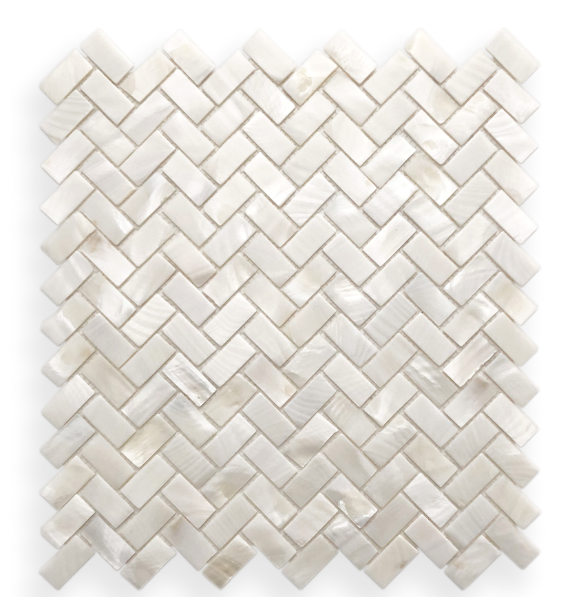 Mother of Pearl Herringbone Natural 15x30x2mm