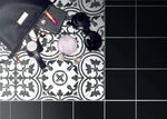 Porcelain Black & White Decorative Liberty 205x205x8mm