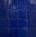 Hand Made Moroccan Zellige Bleu Foncé 100X100x12mm 