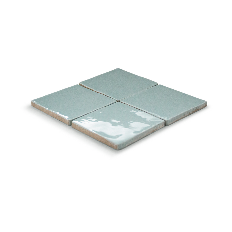 Spanish Tiles Hand Made Style Cien Aqua Gloss 100x100x8mm