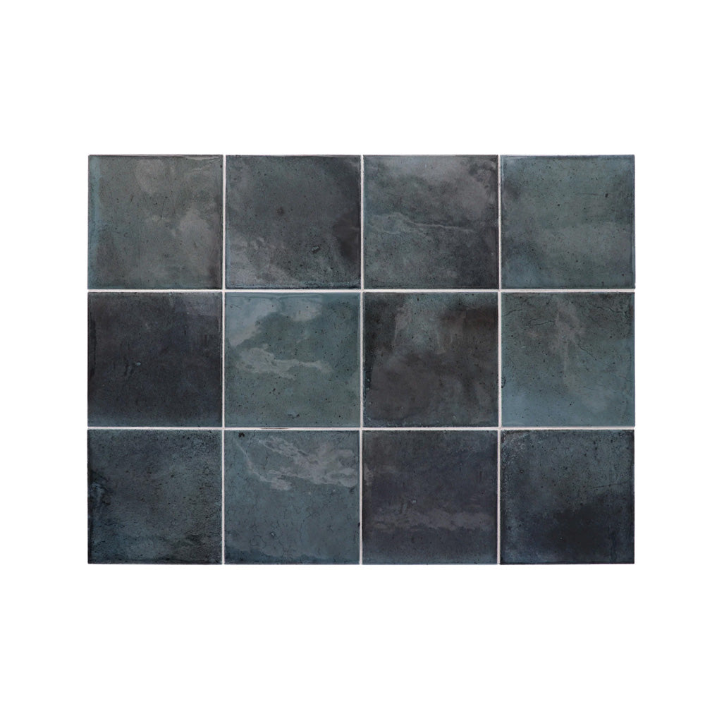 Blue glazed commercial tiles