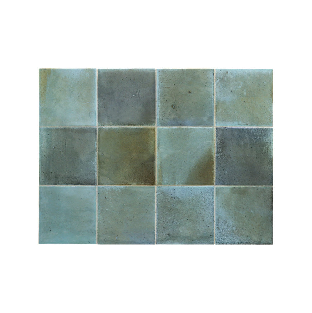 Blue square tiles