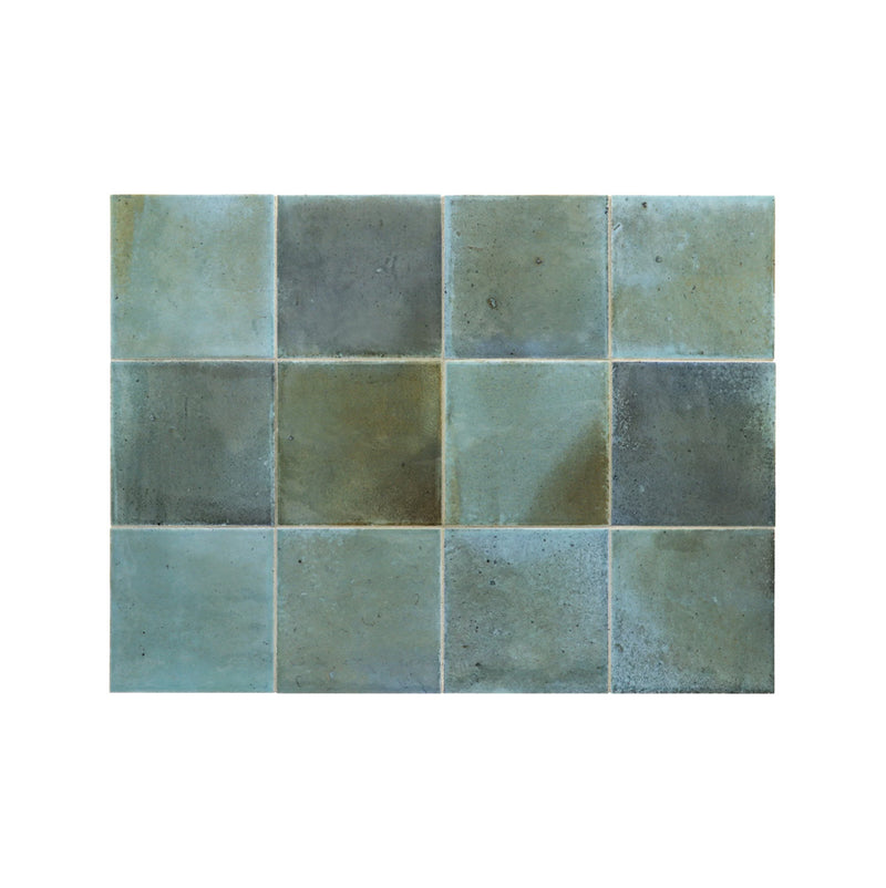 Blue square tiles