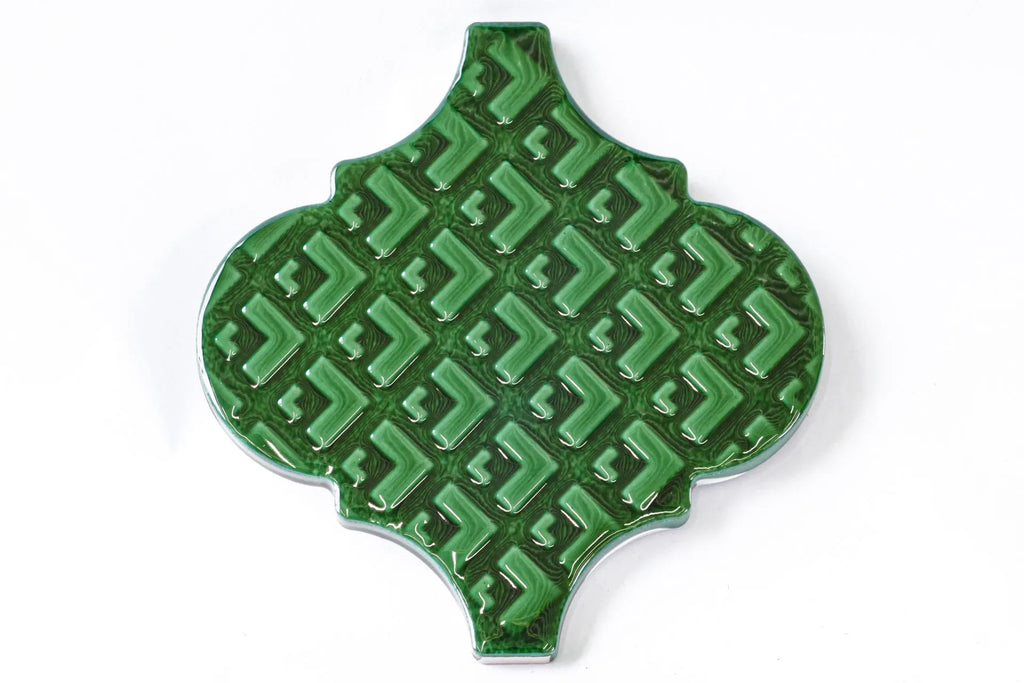 Heritage Green Pattern Craquele 150x150mm