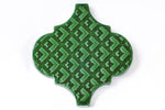 Heritage Green Pattern Craquele 150x150mm