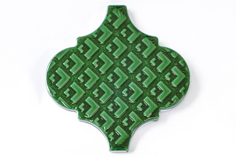 Heritage Green Pattern Craquele 150x150mm