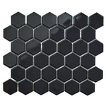 Hexagon Black Gloss 95x110x4.5mm