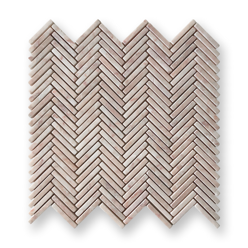 Marble Herringbone Light Rosado 48x7x10MM 