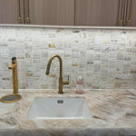 Marble Mosaic - Split Calacatta  Joint Honed Finish