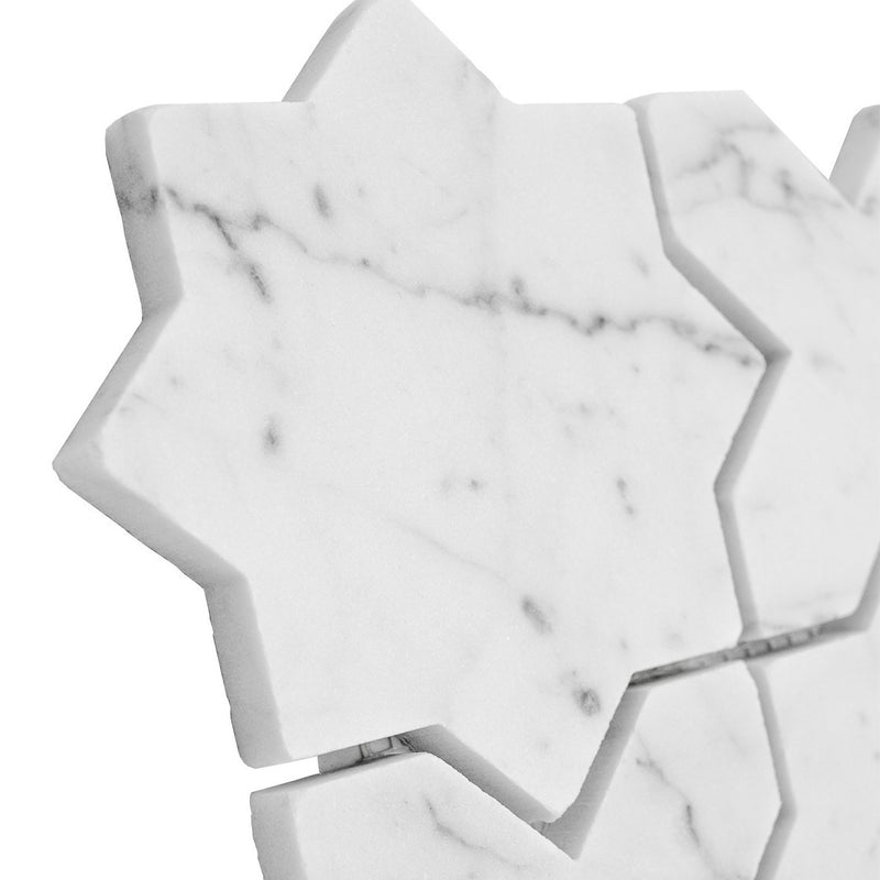 Marble Mosaic Coastal Carrara Cross & Star – Stone Arc