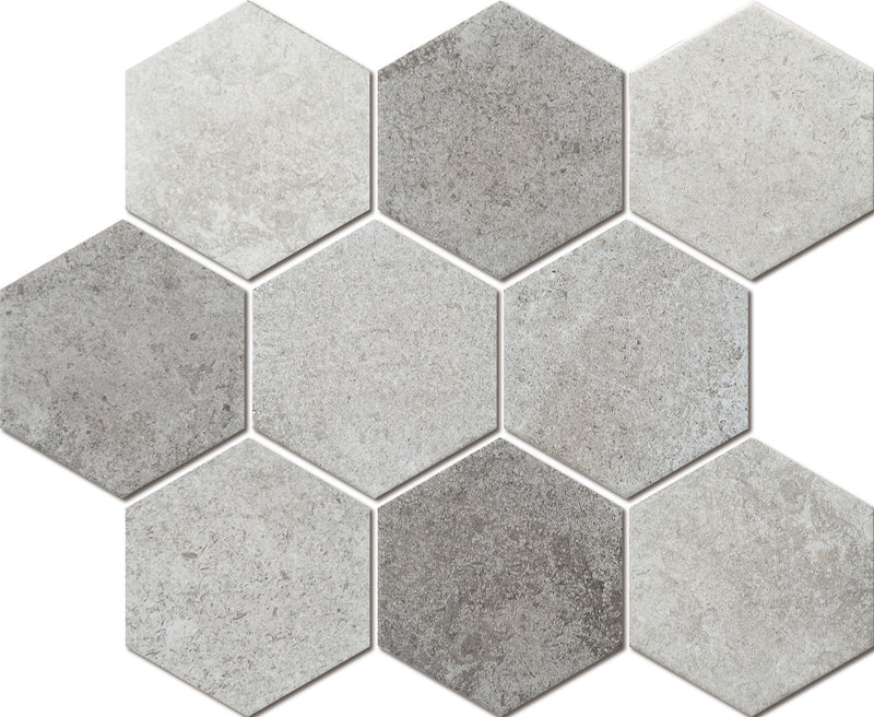 Hexagon Mixed Colour Matte 95x110x4.5mm