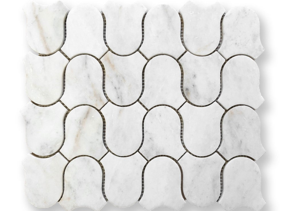 Onda Honed Mosaic Bianco Oro