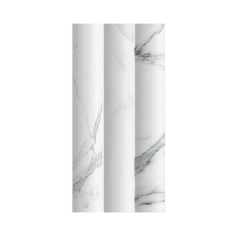 Porcelain Argos Fluted Tile Statuario 155x230x8mm