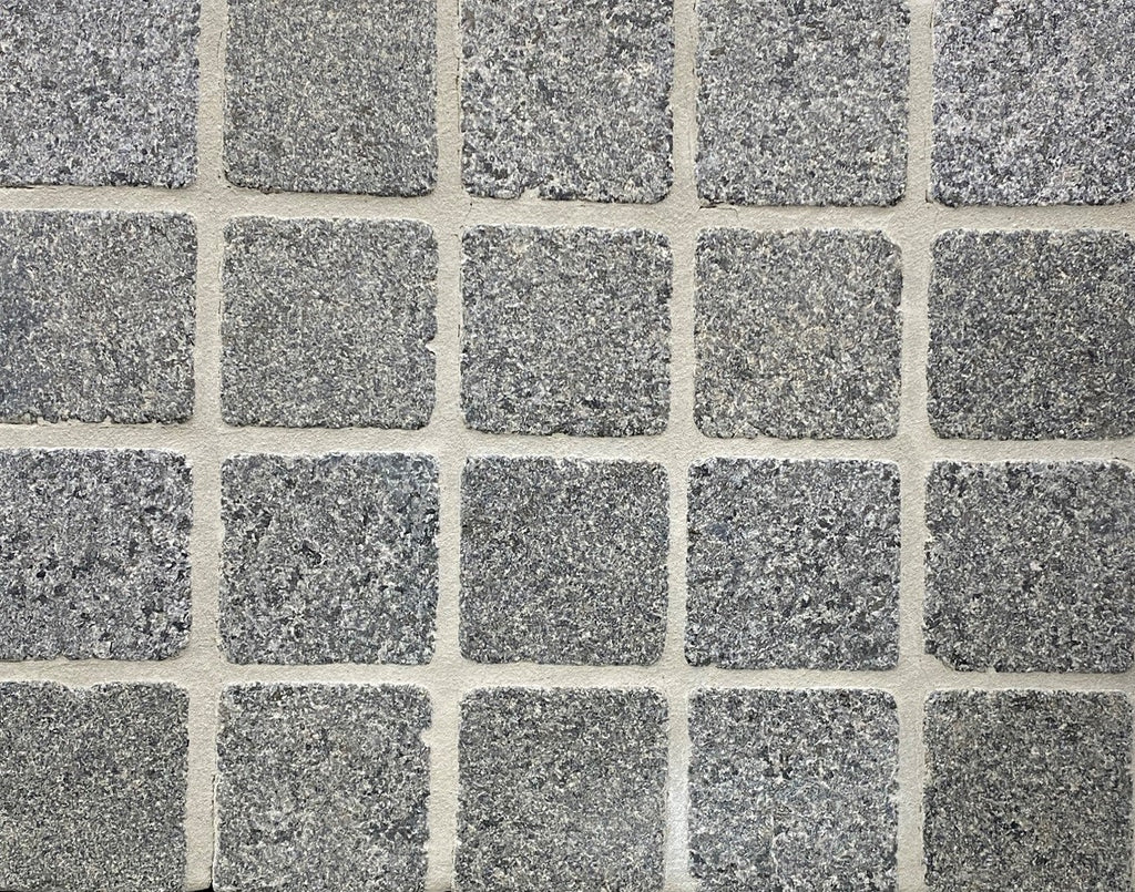 Black Pearl Flamed Tumbled Cobble Straight  95x95x20mm