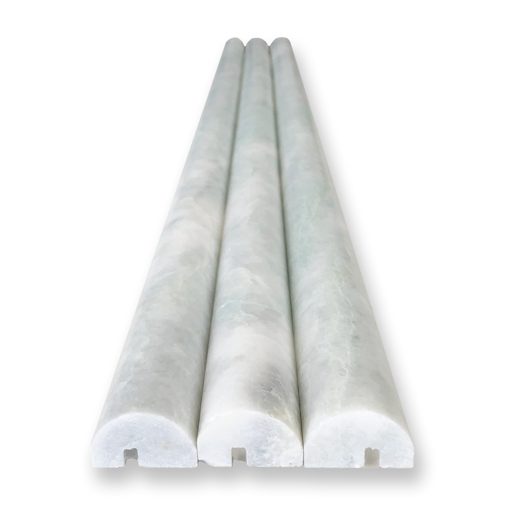 MARBLE FLUTE - VERDI CRISTALLO, HONED 30x18x920mm