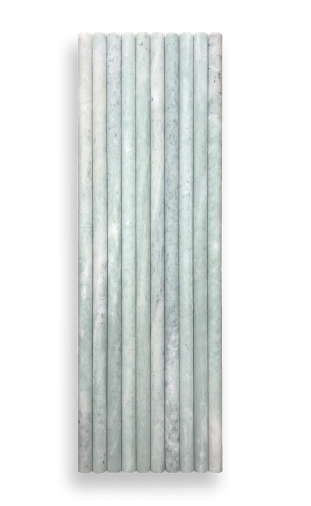 MARBLE FLUTE - VERDI CRISTALLO, HONED 30x18x920mm