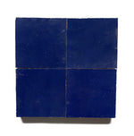 Hand Made Moroccan Zellige Bleu Foncé 100X100x12mm 