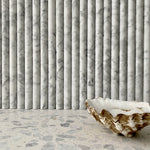 MARBLE FLUTE CARRARA C HONED 30x18x600mm