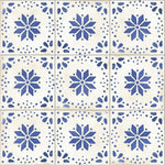 blue kitchen tiles