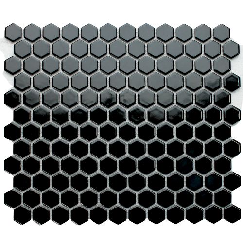 Hexagon Black Gloss  23x4mm