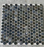 Penny Tiles - Mottled Mix Navy Blue 19mm