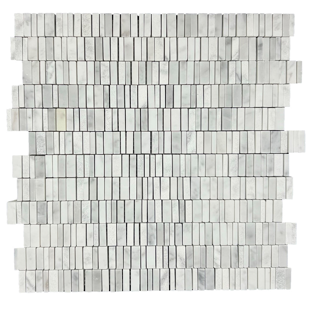 Marble Mosaic - Mini Carrara Interlock