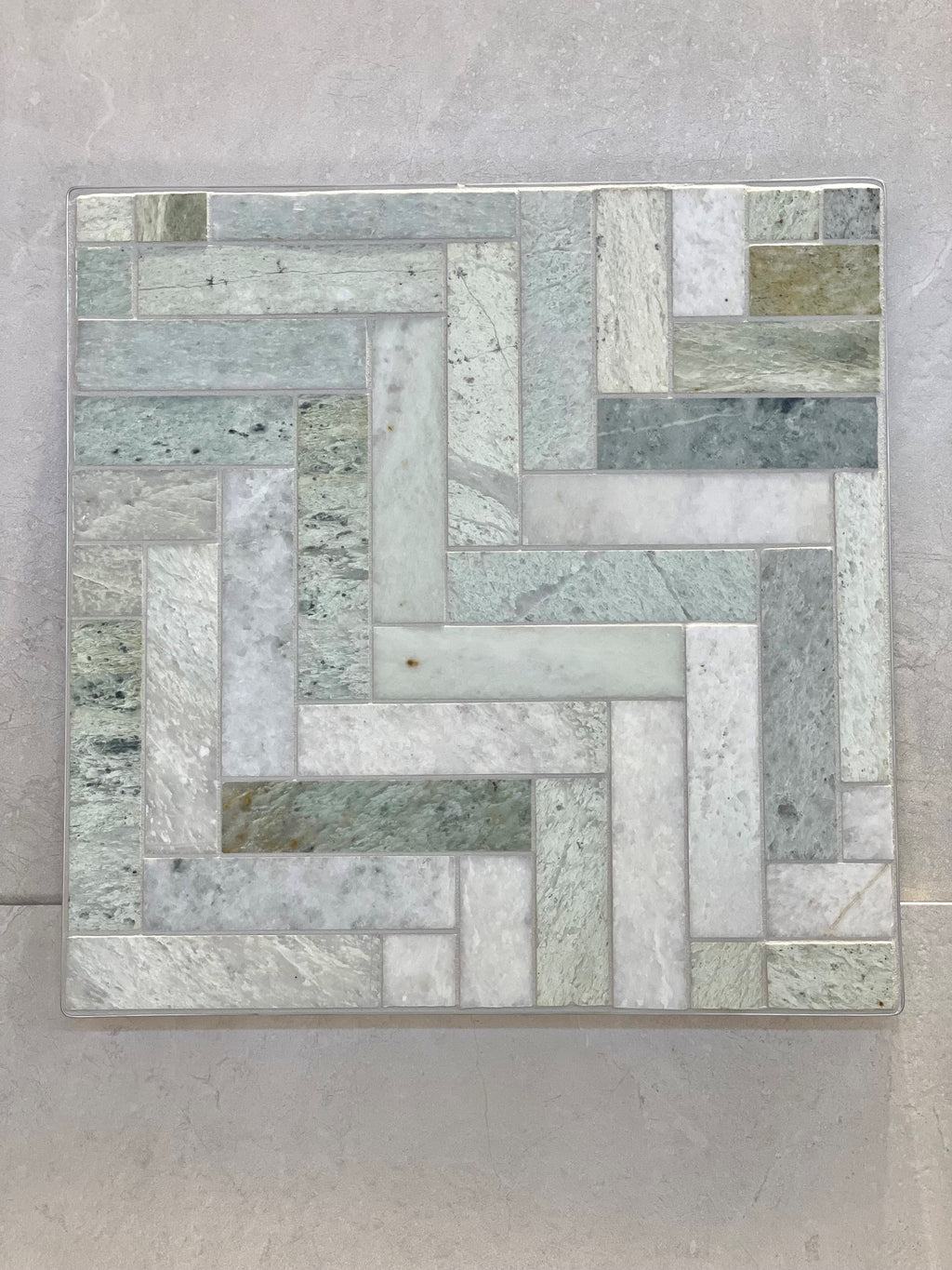 Marble Mosaic - Herringbone 35x150mm
