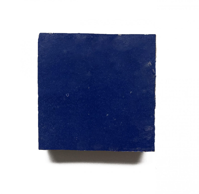 Hand Made Moroccan Zellige Bleu Foncé 100X100x12mm 