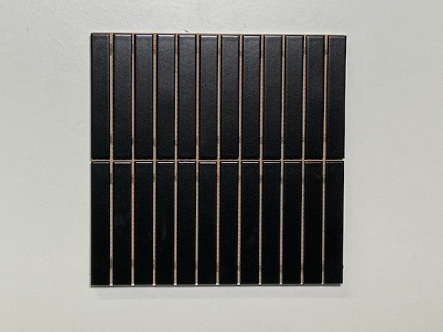 Mosaic tiles Kit Kat - Matt Black 22x145x8mm 