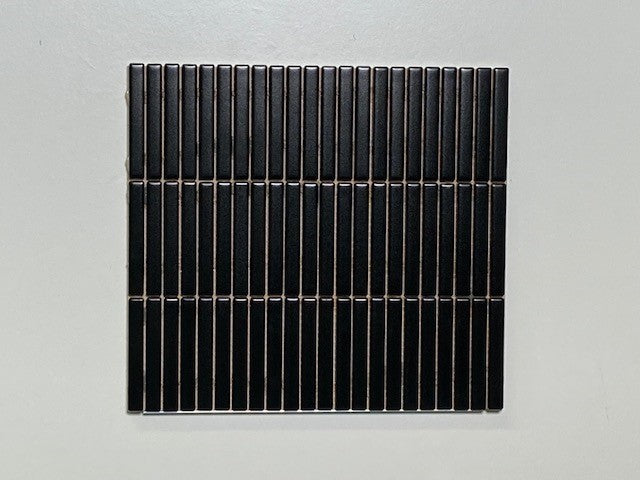 Mosaic Kit Kat Tiles Small Format 12X92mm Black Matt