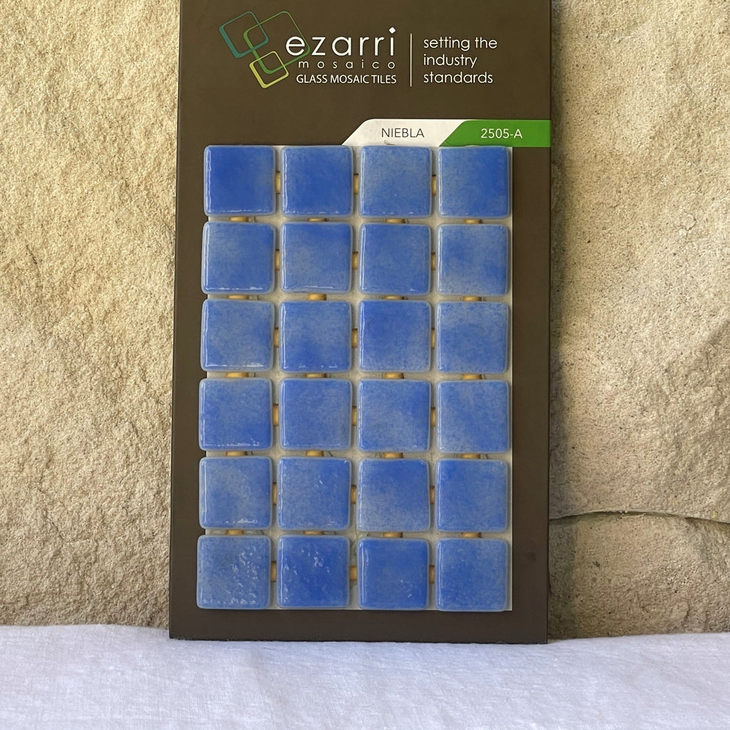 Pool Tiles from Stone Arc Ezarri Glass Mosaic Niebla 2505A 25X25
