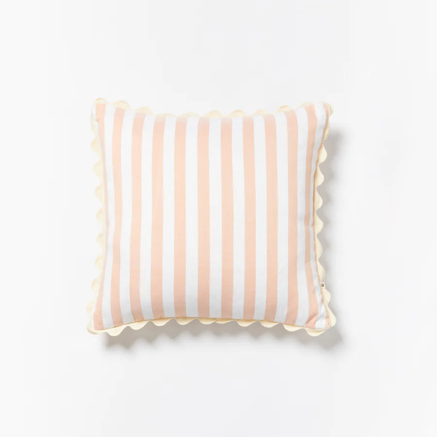 Cushion Large - Woven Pink Stripe