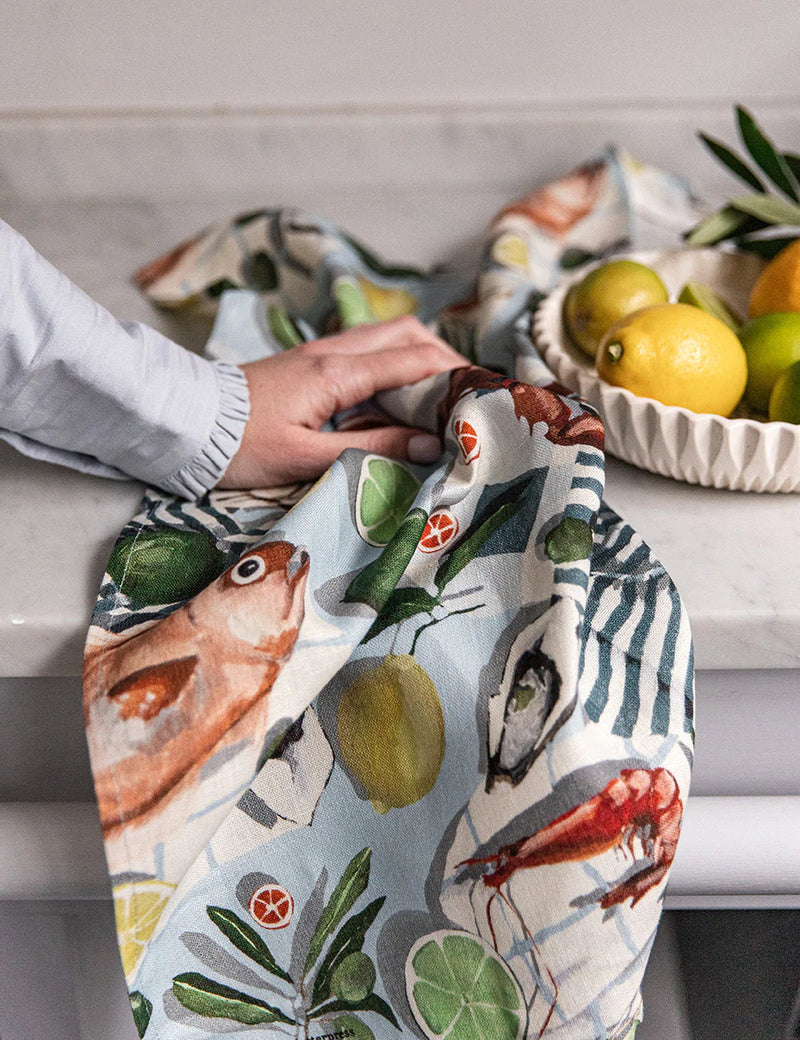 Tea Towel- Fish & Citrus