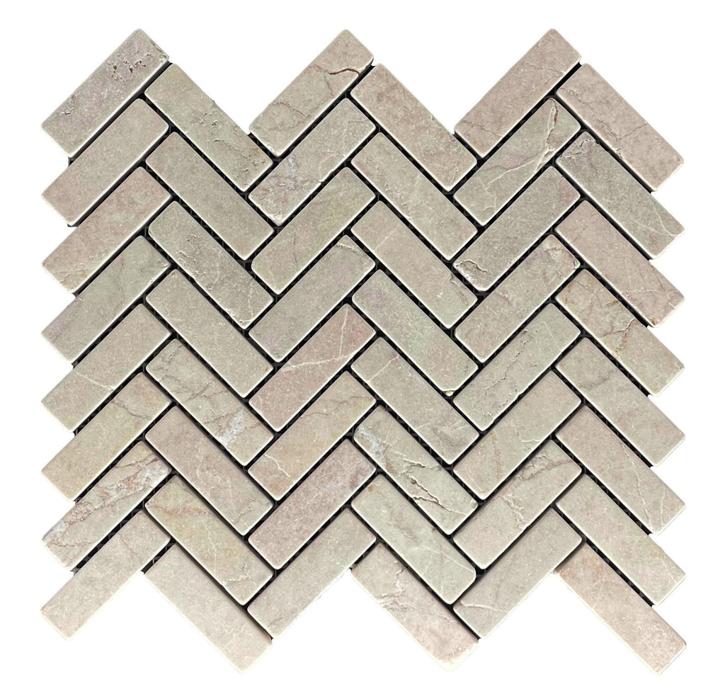 Marble Mosaic  Herringbone Bensville Tiles 
