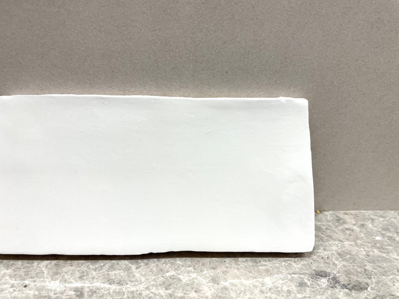 Subway Spanish Wall Tiles White Matt White 300x75x8mm