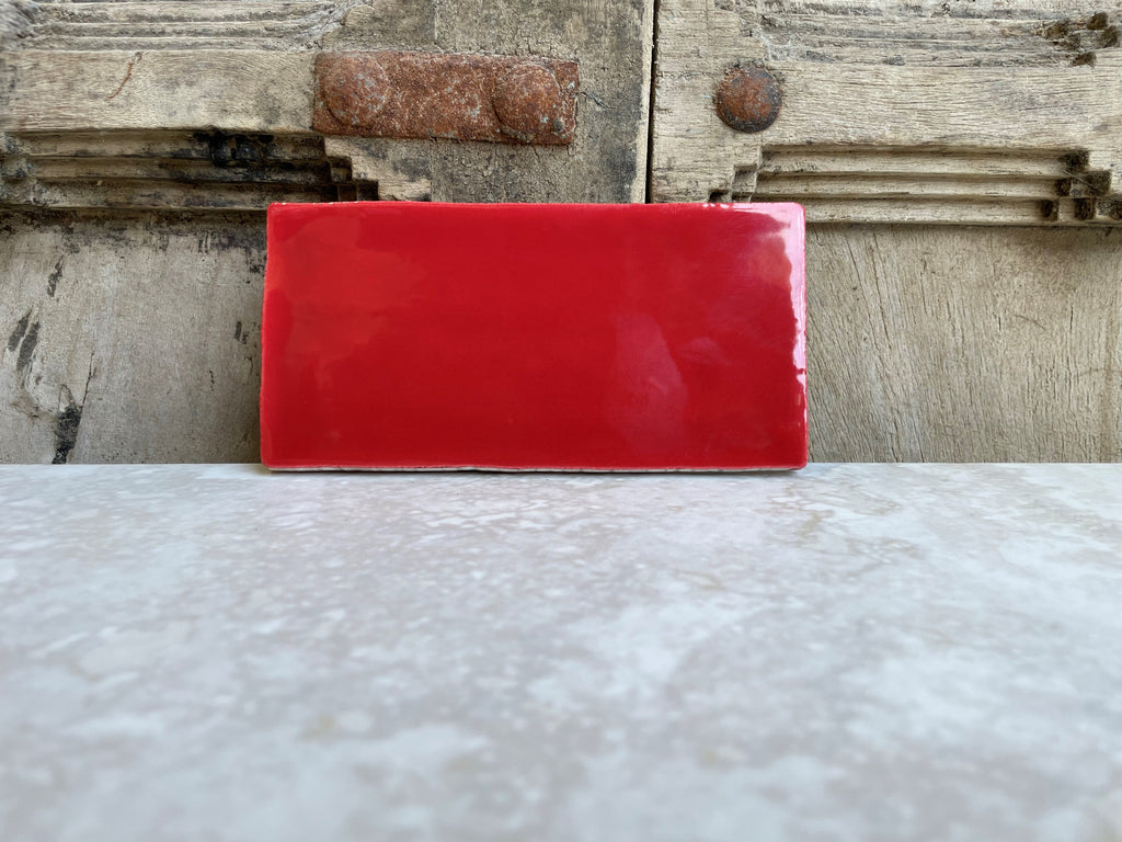  Ceramic Glazed Subway Red 150X75X5