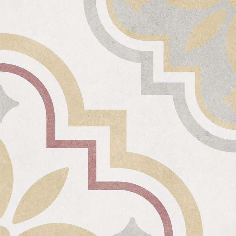 Spanish Floor & Wall Tiles Ganache W Decor 200x200mm