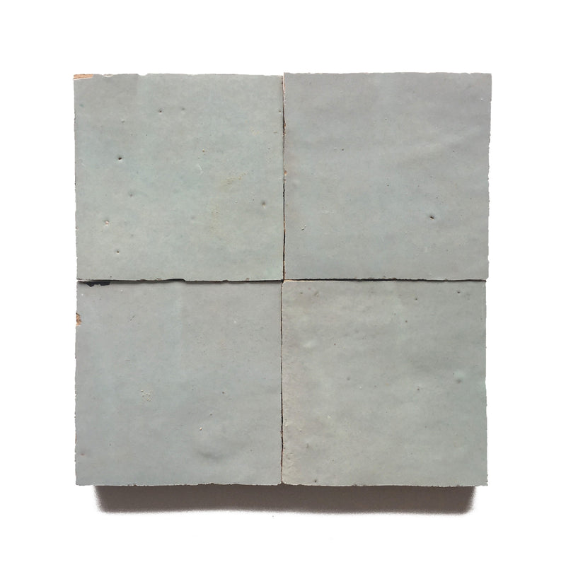 Hand Made Moroccan Zellige Pale Blue 100X100mm