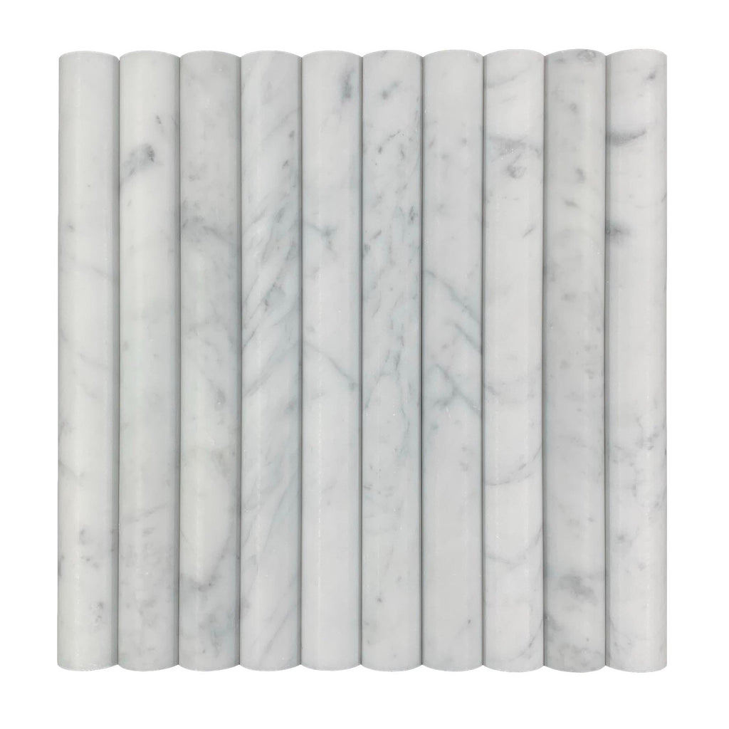 Marble Mosaic - Bamboo Carrara 30X300X15mm