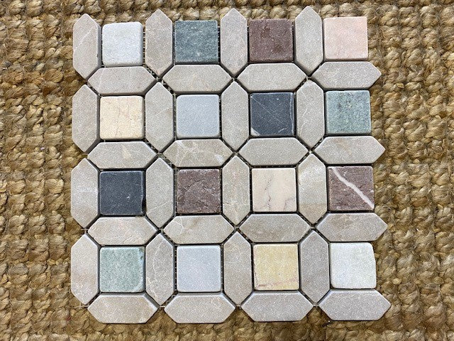 Marble Mosaic - Autumn Syvota Tumbled 274X274X10mm