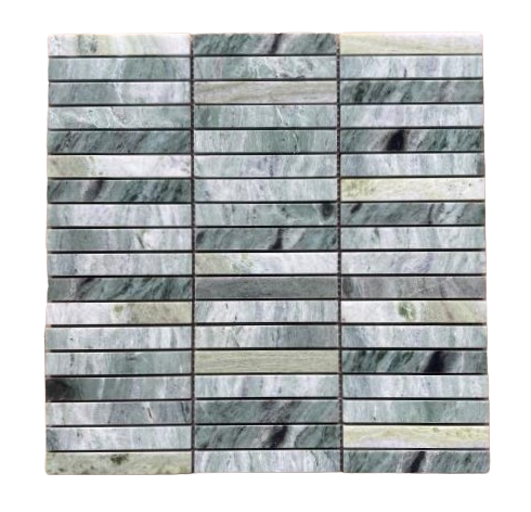 Marble Mosaic - Stack Amazonica Honed 15X98x7mm – Stone Arc